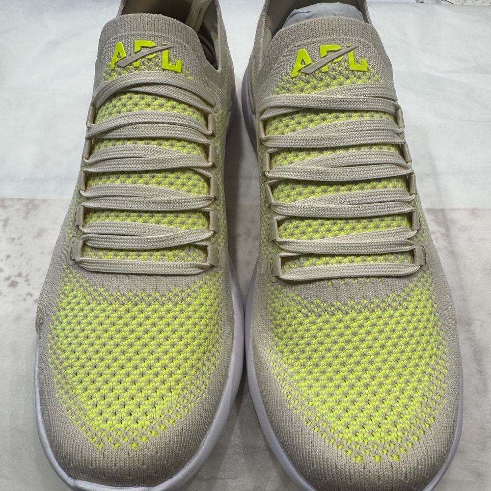 APL Woman’s Beige and Lime Green Athletic Shoes size 8.5